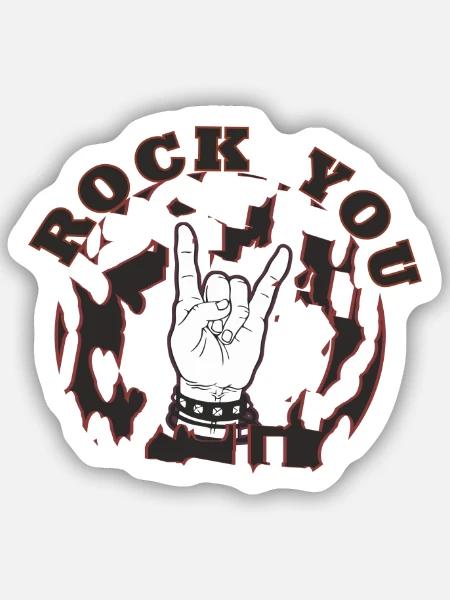 Rock you - Sticker Größe S (10 x 10 cm) - Mattweiß