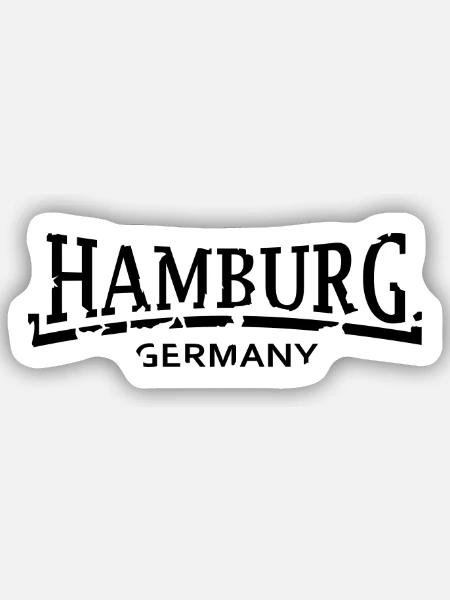 Hamburg, Germany - Sticker Größe S (10 x 10 cm) - Mattweiß