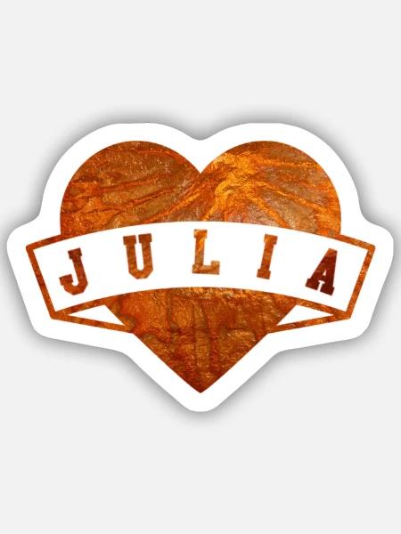 Julia - Sticker Größe S (10 x 10 cm) - Mattweiß