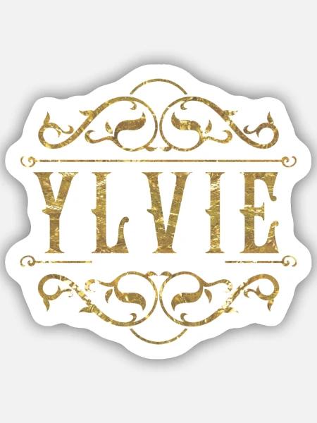 Ylvie gold - Sticker Größe S (10 x 10 cm) - Mattweiß