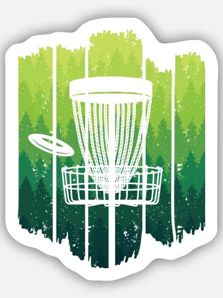 Discgolf Spieler Design Frisbees Disc Golfer - Sticker Größe S (10 x 10 cm) - Mattweiß