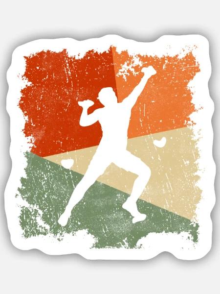 Bergsteiger Klettern Kletterer Bouldern - Sticker Größe S (10 x 10 cm) - Mattweiß