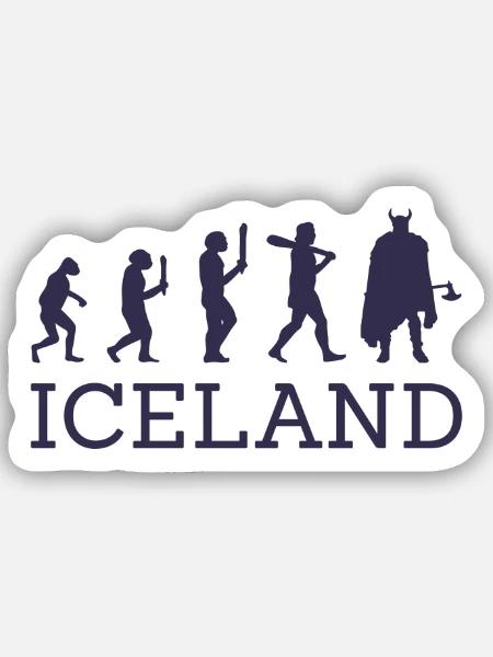 Island Urlaub Berge Vulkane Reykjavík - Sticker Größe S (10 x 10 cm) - Mattweiß