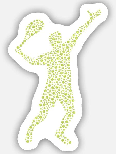 Padel Padelspieler Padeltennis Tennis Squash - Sticker Größe S (10 x 10 cm) - Mattweiß