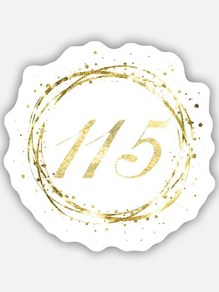 115 - Sticker Größe S (10 x 10 cm) - Mattweiß