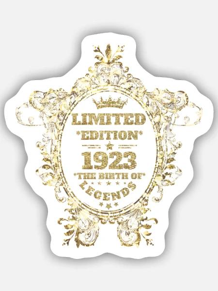 Limited Edition 1923 - Sticker Größe S (10 x 10 cm) - Mattweiß
