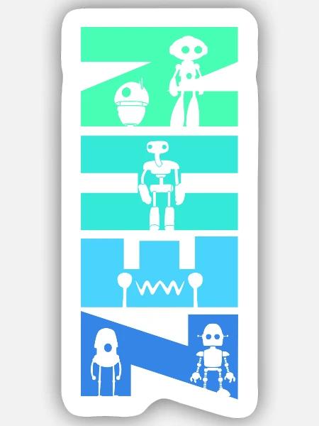 Geburtstag Kinder 10 Jahre alt Robotik Roboter - Sticker Größe S (10 x 10 cm) - Mattweiß