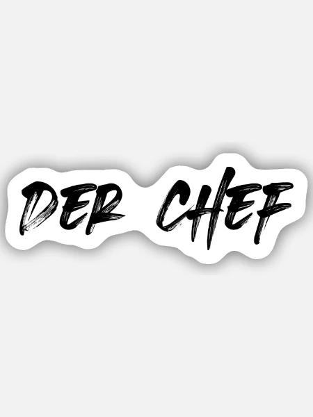 Der Chef - Sticker Größe S (10 x 10 cm) - Mattweiß