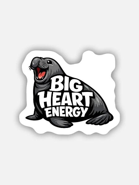 Südseeelefant - Sticker Größe S (10 x 10 cm) - Mattweiß