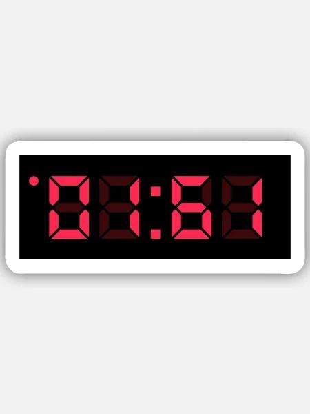 01:61 - TIME BLOCK - Sticker Größe S (10 x 10 cm) - Mattweiß
