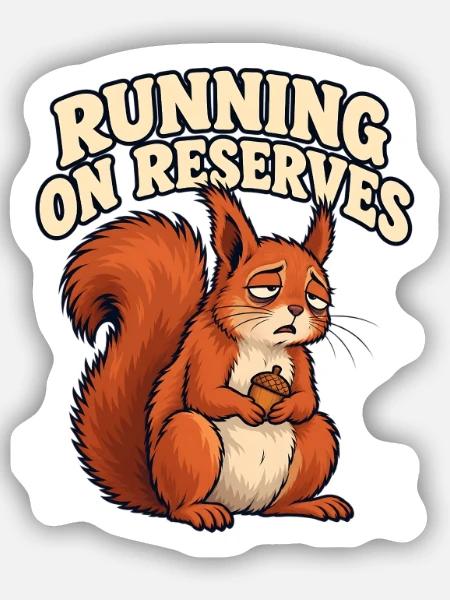 Auf Reserve laufen - Sticker Größe S (10 x 10 cm) - Mattweiß