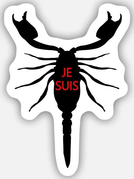 Ich bin Skorpion, Sternzeichen - Sticker Größe S (10 x 10 cm) - Mattweiß