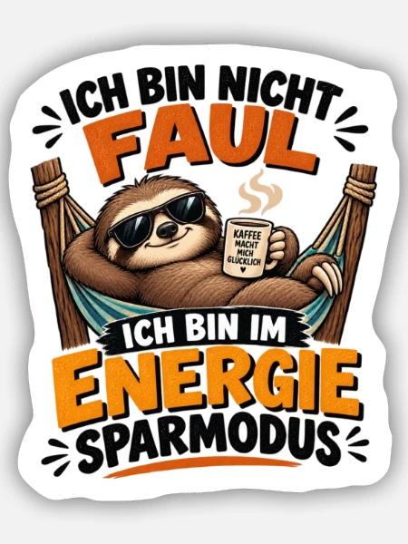 Lustige Sprüche & kreative Designs“. - Sticker Größe S (10 x 10 cm) - Mattweiß