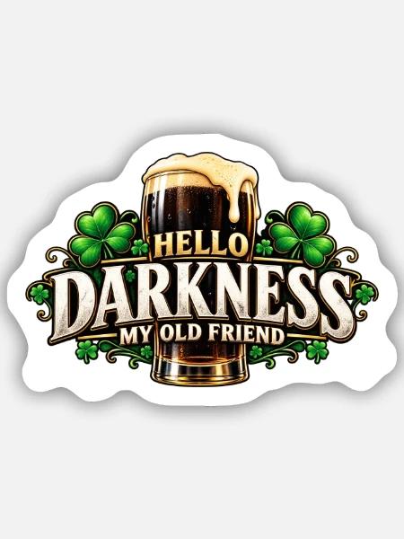 Dunkles Freund Bier Kleeblatt - Sticker Größe S (10 x 10 cm) - Mattweiß