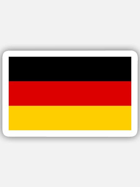 Deutschland - Sticker Größe S (10 x 10 cm) - Mattweiß