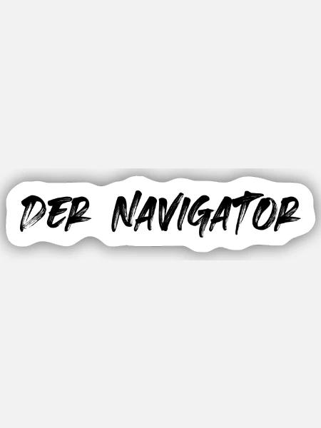 Der Navigator - Sticker Größe S (10 x 10 cm) - Mattweiß