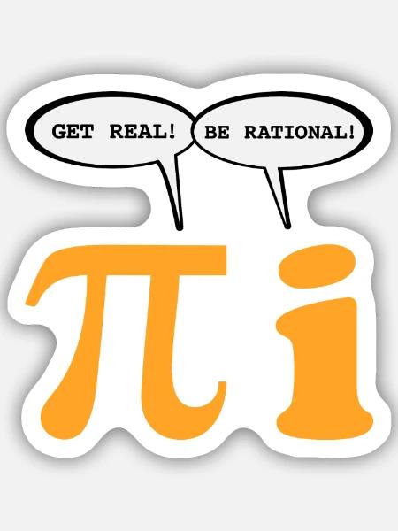 Sei realistisch Sei rational - Sticker Größe S (10 x 10 cm) - Mattweiß