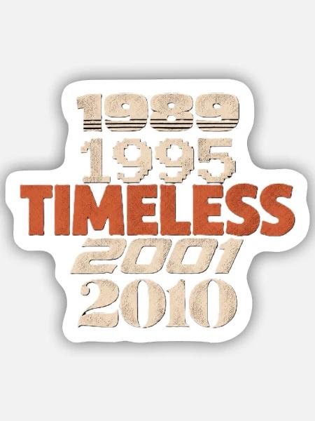 ZEITLOS — Generationen 1989–2010 - Sticker Größe S (10 x 10 cm) - Mattweiß