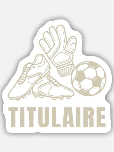 Kind-Football-Träger - Sticker Größe S (10 x 10 cm) - Mattweiß