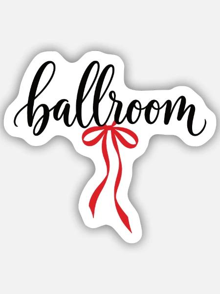 Gesellschaftstanzer Paartanz Choreografie Kokette - Sticker Größe S (10 x 10 cm) - Mattweiß