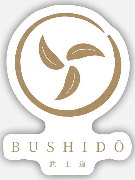 Bushido Kreis Symbol - Sticker Größe S (10 x 10 cm) - Mattweiß