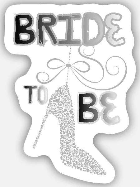 Zukünftige Braut - Sticker Größe S (10 x 10 cm) - Mattweiß