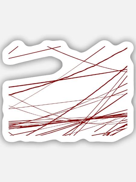 Design Stromkabel durcheinander - Sticker Größe S (10 x 10 cm) - Mattweiß