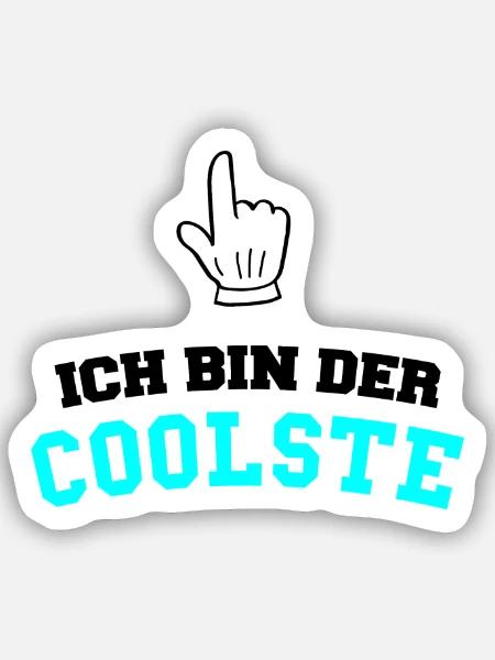 der coolste - Sticker Größe S (10 x 10 cm) - Mattweiß