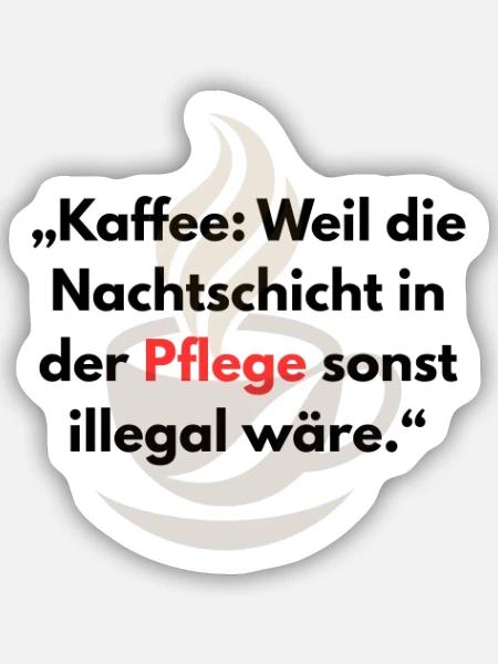 Pflegekräfte & Krankenschwestern Nachtschicht - Sticker Größe S (10 x 10 cm) - Mattweiß