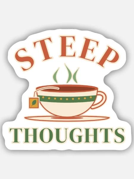 Steile Gedanken - Sticker Größe S (10 x 10 cm) - Mattweiß