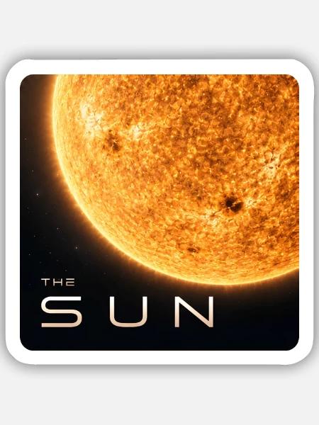 The-Sun-30cm - Sticker Größe S (10 x 10 cm) - Mattweiß