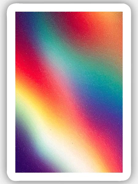 Regenbogenlichtbögen Poster Design - Sticker Größe S (10 x 10 cm) - Mattweiß