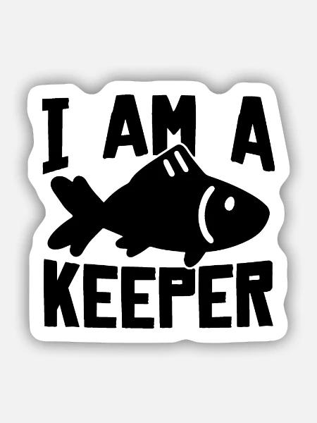 Aquarist Fisch - Sticker Größe S (10 x 10 cm) - Mattweiß