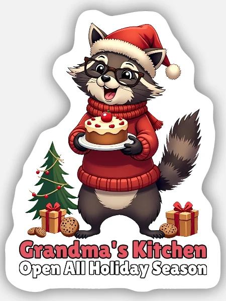 Grandma's Kitchen - Sticker Größe S (10 x 10 cm) - Mattweiß
