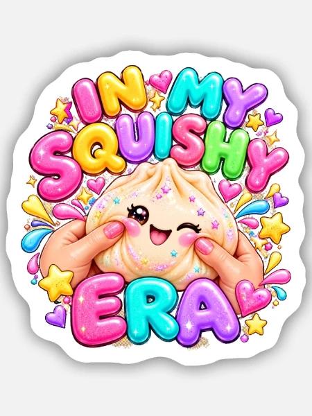 In My Squishy Era - Sticker Größe S (10 x 10 cm) - Mattweiß