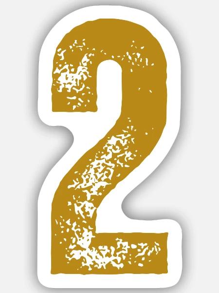 2 - Sticker Größe S (10 x 10 cm) - Mattweiß