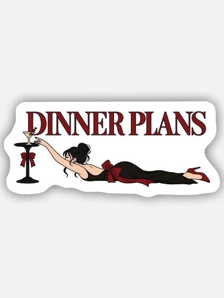 Dinner Plans Martini Girl - Sticker Größe S (10 x 10 cm) - Mattweiß