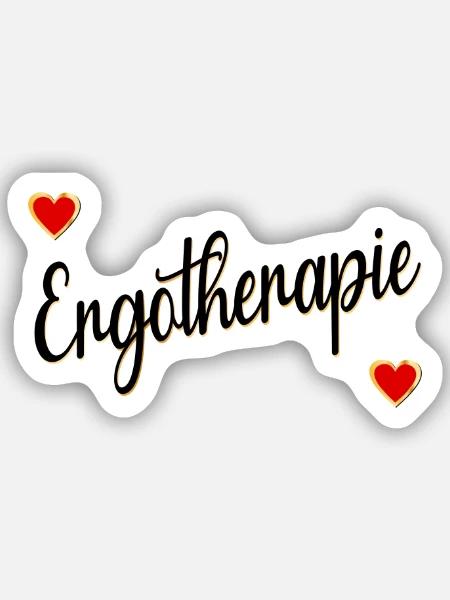 Ergotherapie mit Herz - Sticker Größe S (10 x 10 cm) - Mattweiß