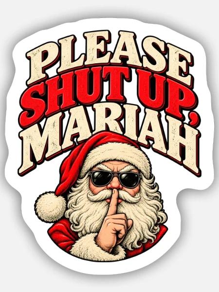 Santa Rebel Christmas Pop - Sticker Größe S (10 x 10 cm) - Mattweiß