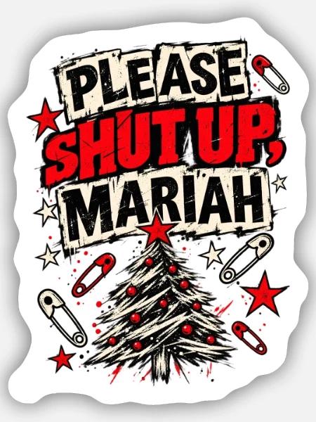 Festliches Sass-Weihnachtsbaum-Meme - Sticker Größe S (10 x 10 cm) - Mattweiß