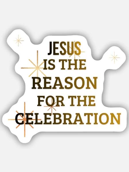 Jesusfeier - Sticker Größe S (10 x 10 cm) - Mattweiß