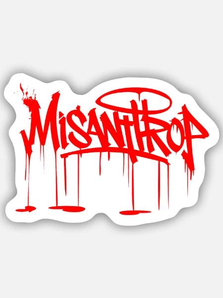 Style Misanthrop red - Sticker Größe S (10 x 10 cm) - Mattweiß