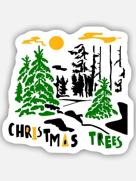Winterwald - Sticker Größe S (10 x 10 cm) - Mattweiß