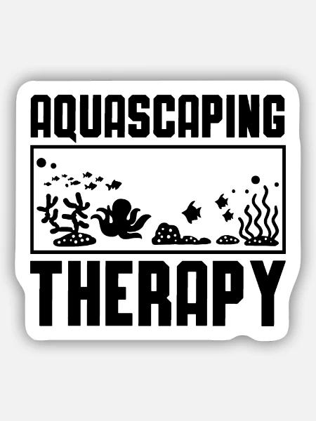 Aquarist Aquascaping Humor - Sticker Größe S (10 x 10 cm) - Mattweiß