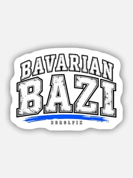 Bavarian Bazi Bergflix - Sticker Größe S (10 x 10 cm) - Mattweiß
