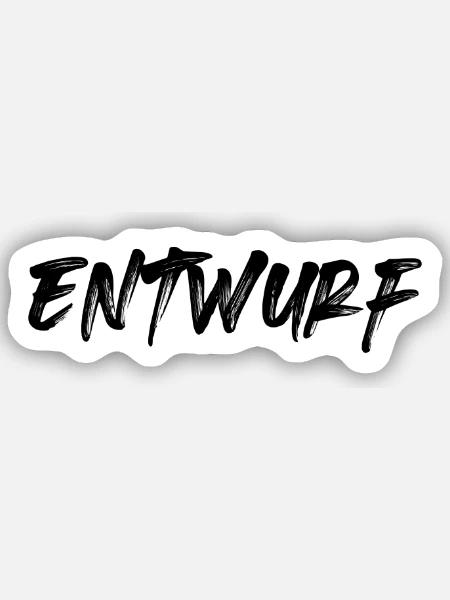 Entwurf - Sticker Größe S (10 x 10 cm) - Mattweiß