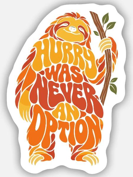 Eile war nie eine Option - Sticker Größe S (10 x 10 cm) - Mattweiß