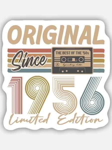 70. Geburtstag, 70 Jahre - Sticker Größe S (10 x 10 cm) - Mattweiß