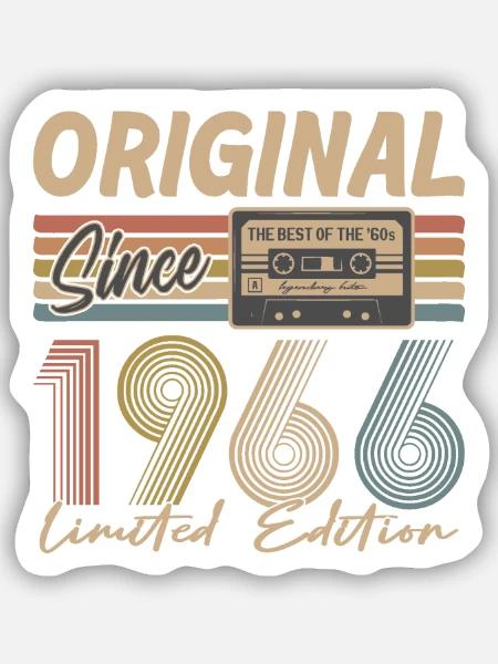 60. Geburtstag, 60 Jahre - Sticker Größe S (10 x 10 cm) - Mattweiß