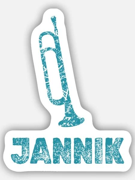 Geschenk für Jannik - Sticker Größe S (10 x 10 cm) - Mattweiß